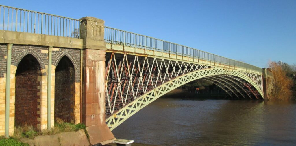 View of the Mythe Bridge to the north east